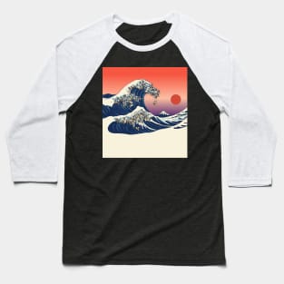 The Great wave of Pugs Baseball T-Shirt